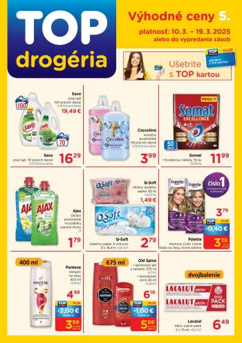 Leták TOP drogéria - 10.3.2025 - 19.3.2025.