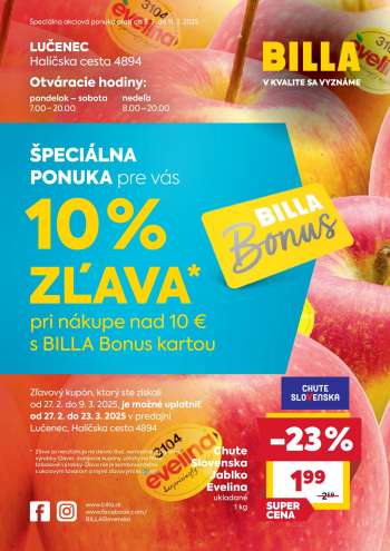 Leták Billa - 5.3.2025 - 11.3.2025.