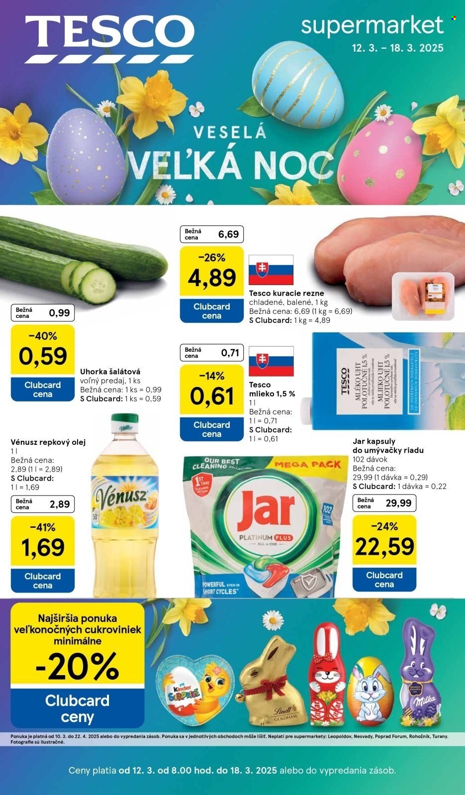 Leták TESCO supermarket - 12.3.2025 - 18.3.2025. Strana 1