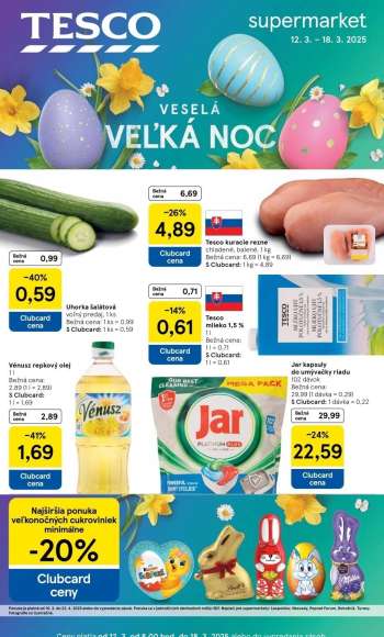Leták TESCO supermarket - 12.3.2025 - 18.3.2025.