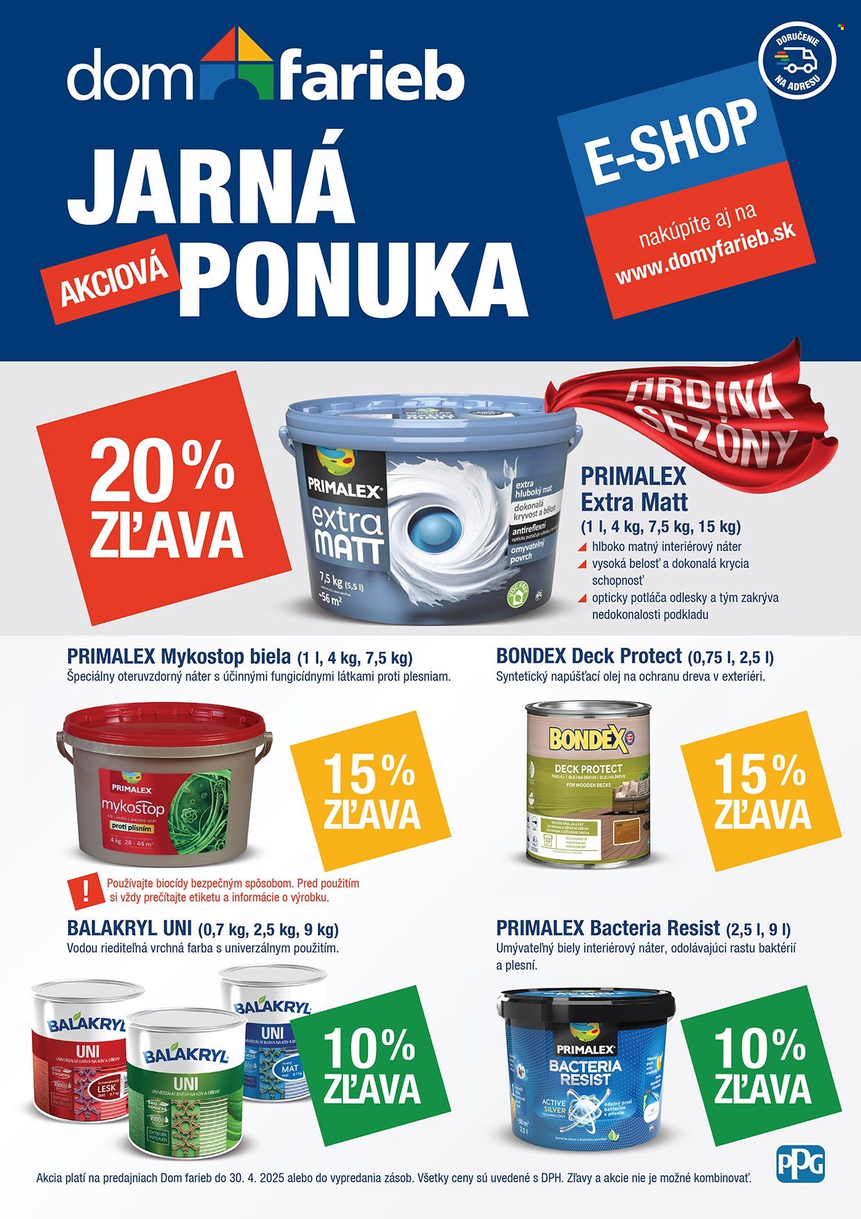 Leták Dom farieb. Strana 1