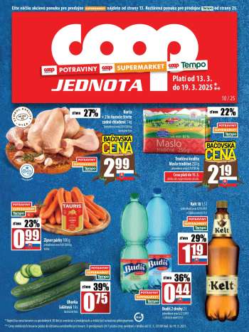 Leták COOP Jednota - 13.3.2025 - 19.3.2025.