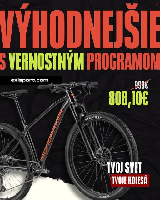 Leták Exisport. Strana 1