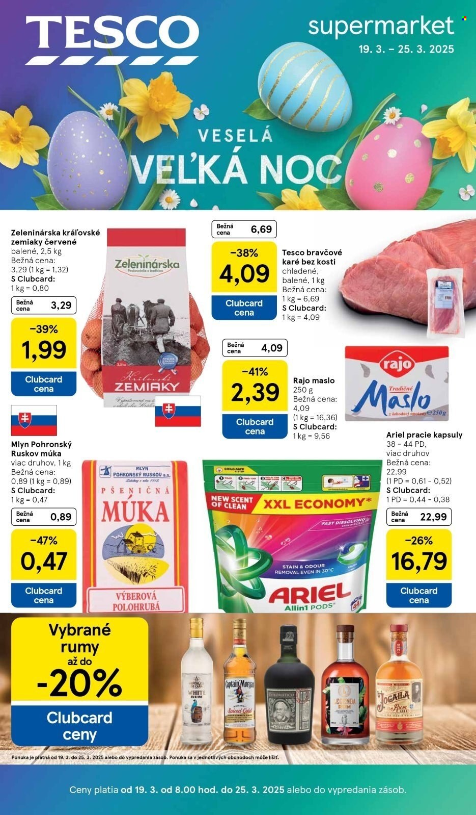 Leták TESCO supermarket - 19.3.2025 - 25.3.2025. Strana 1