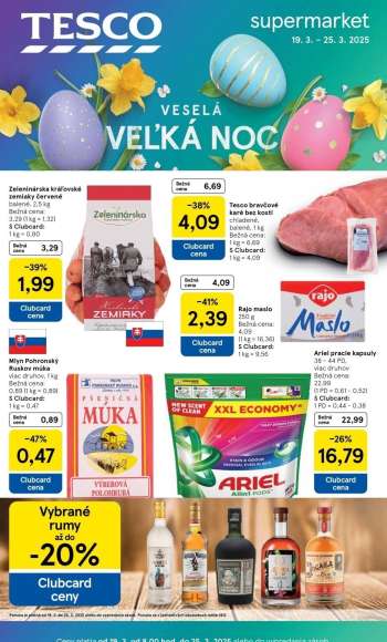 Leták TESCO supermarket - 19.3.2025 - 25.3.2025.