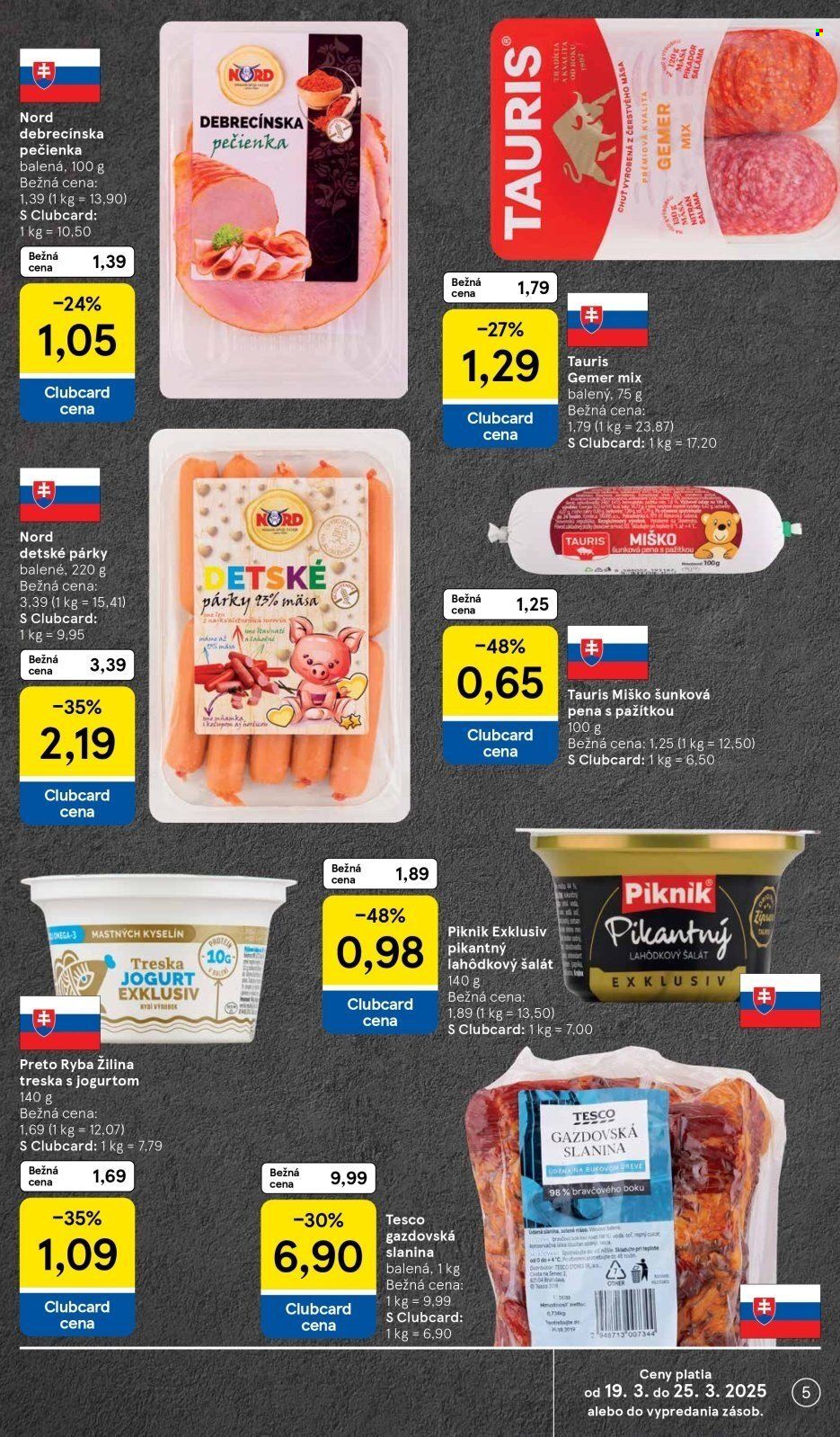 Leták TESCO supermarket - 19.3.2025 - 25.3.2025. Strana 5
