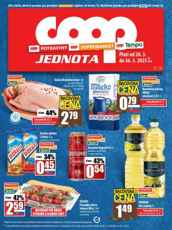 Leták COOP Jednota - 20.3.2025 - 26.3.2025.