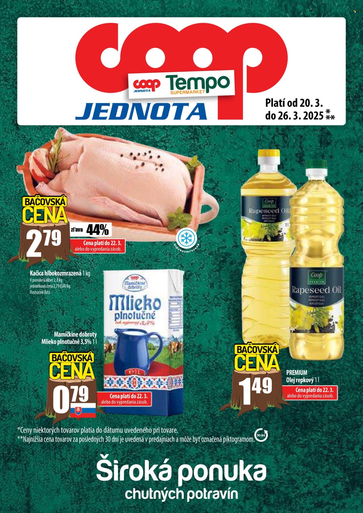 Leták COOP Jednota - 20.3.2025 - 26.3.2025. Strana 1