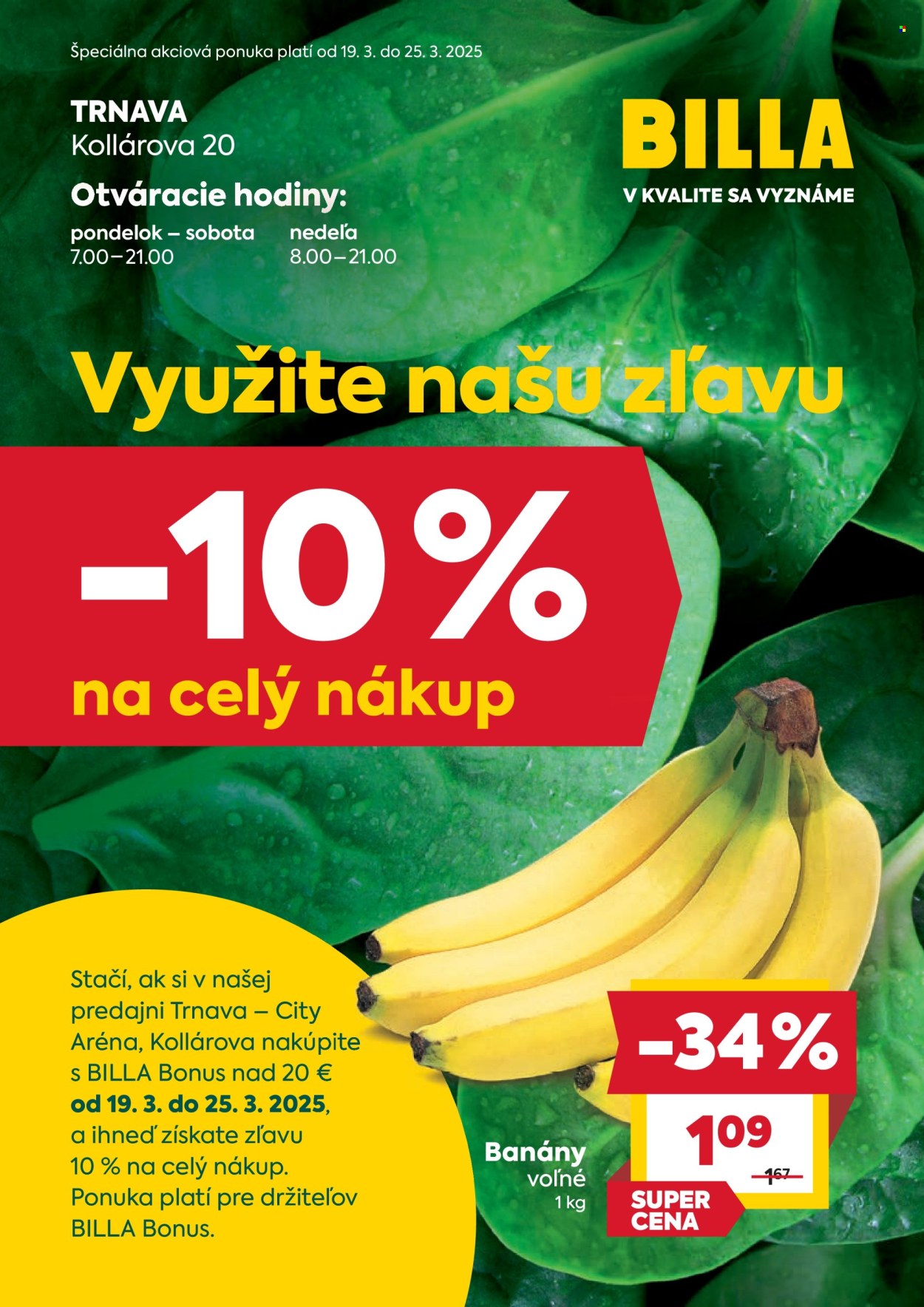 Leták Billa - 19.3.2025 - 25.3.2025. Strana 1