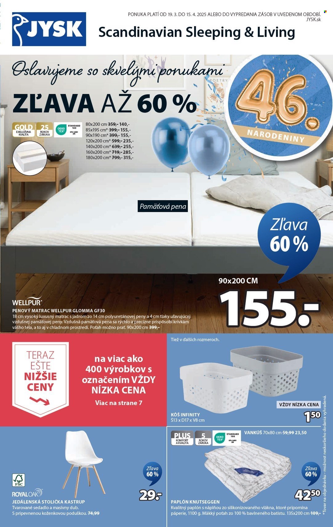 Leták JYSK - 19.3.2025 - 15.4.2025. Strana 2