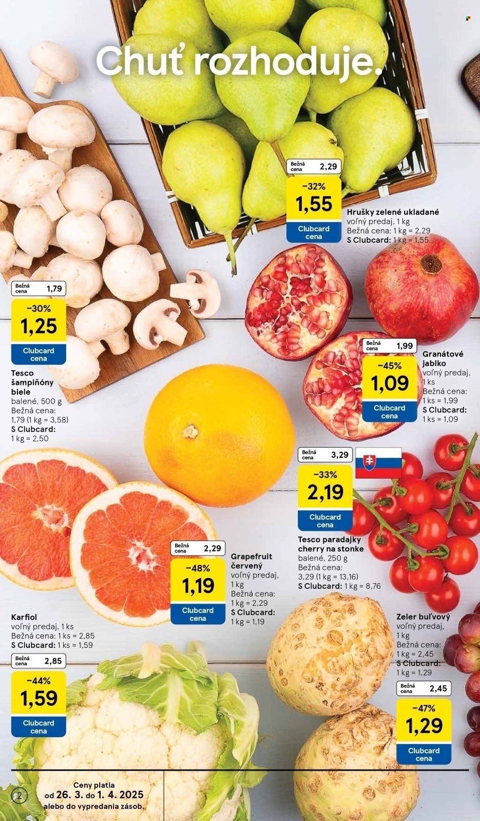 Leták TESCO supermarket - 26.3.2025 - 1.4.2025. Strana 2