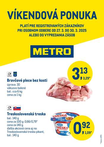 Leták Metro - 27.3.2025 - 30.3.2025.