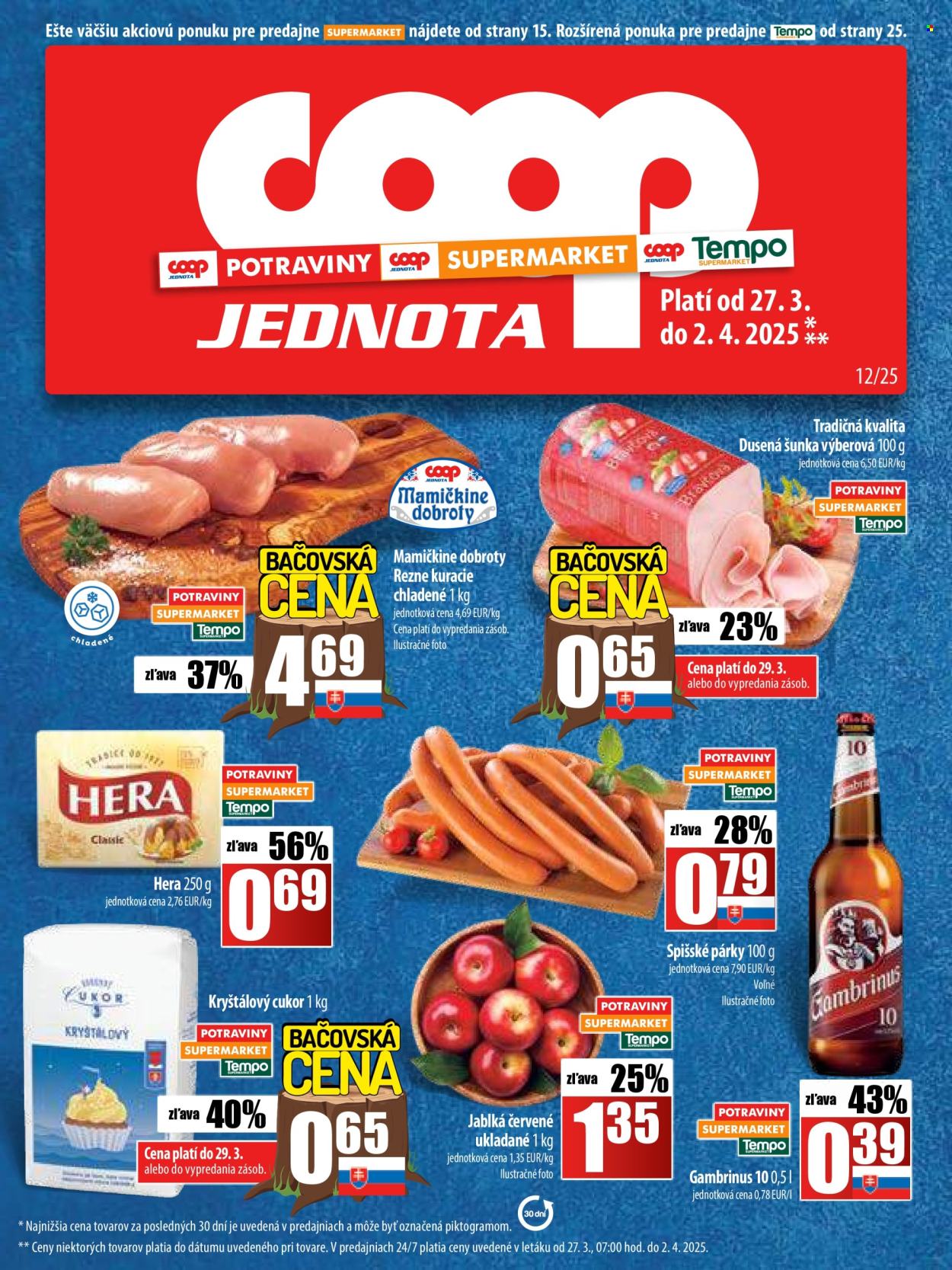 Leták COOP Jednota - 27.3.2025 - 2.4.2025. Strana 1