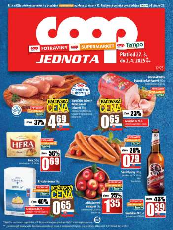 Leták COOP Jednota - 27.3.2025 - 2.4.2025.