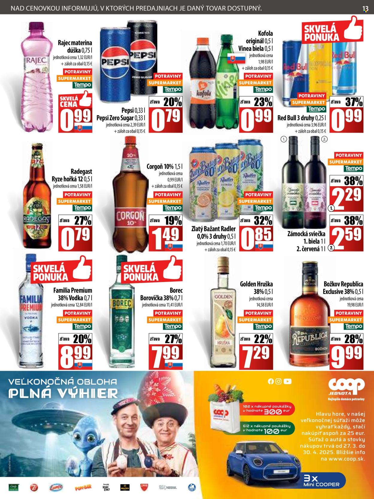 Leták COOP Jednota - 27.3.2025 - 2.4.2025. Strana 13