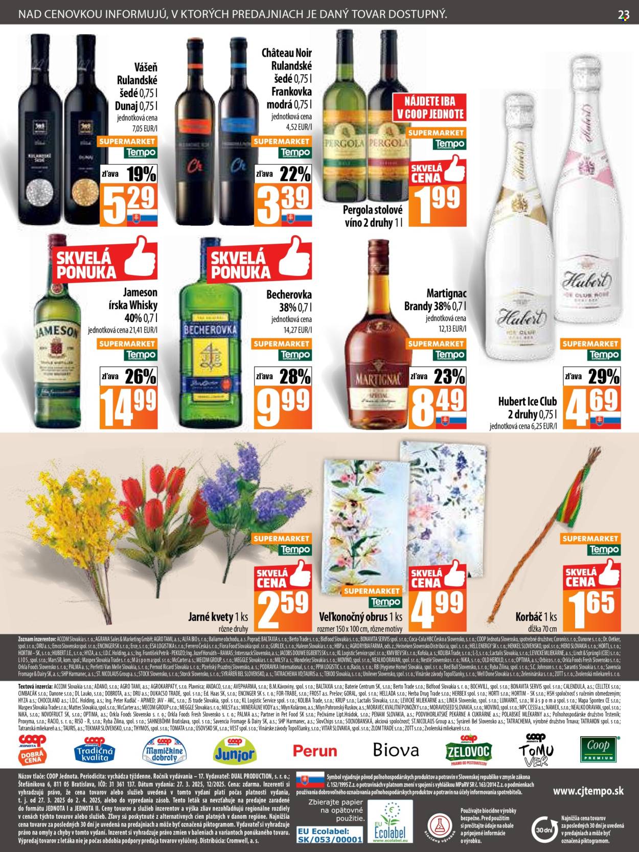 Leták COOP Jednota - 27.3.2025 - 2.4.2025. Strana 23