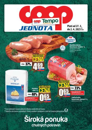 Leták COOP Jednota - 27.3.2025 - 2.4.2025.