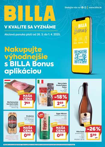 Leták Billa - 26.3.2025 - 1.4.2025.