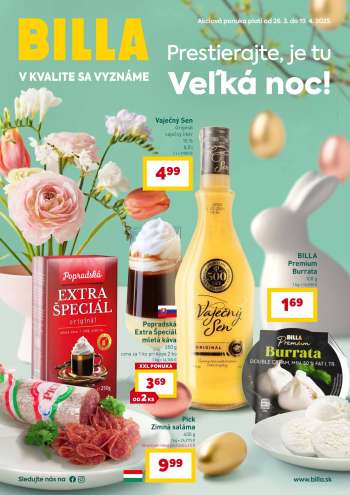 Leták Billa - 26.3.2025 - 19.4.2025.