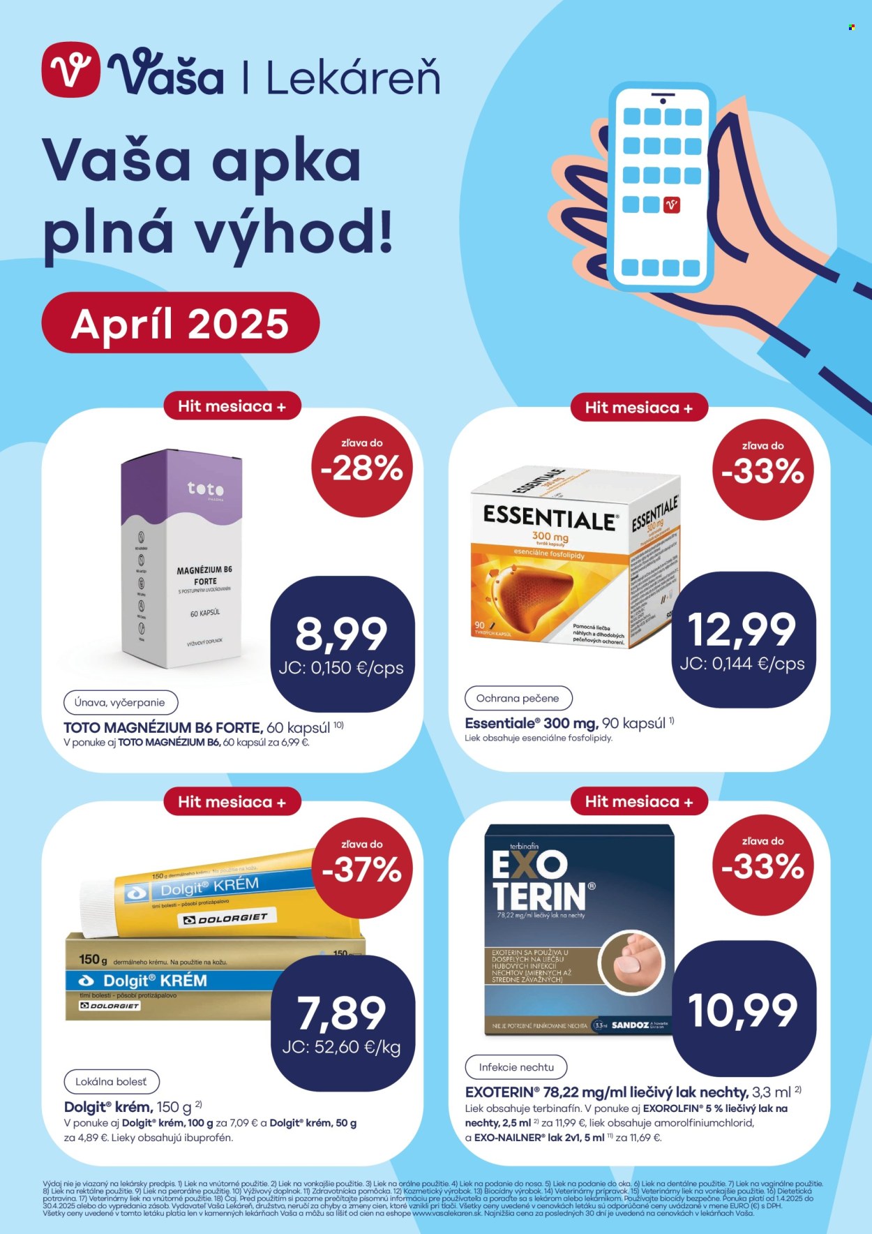 Leták Vaša lekáreň - 1.4.2025 - 30.4.2025. Strana 1