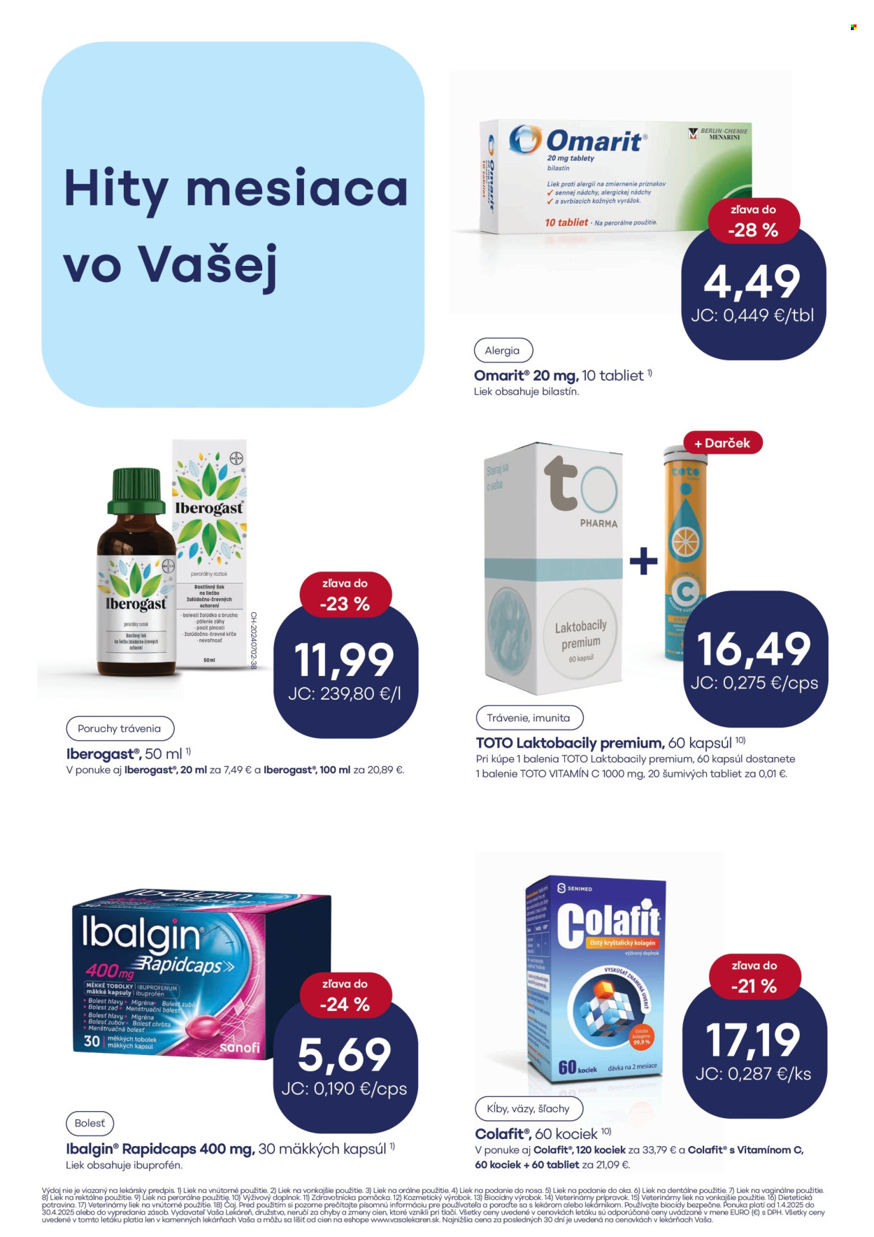 Leták Vaša lekáreň - 1.4.2025 - 30.4.2025. Strana 2