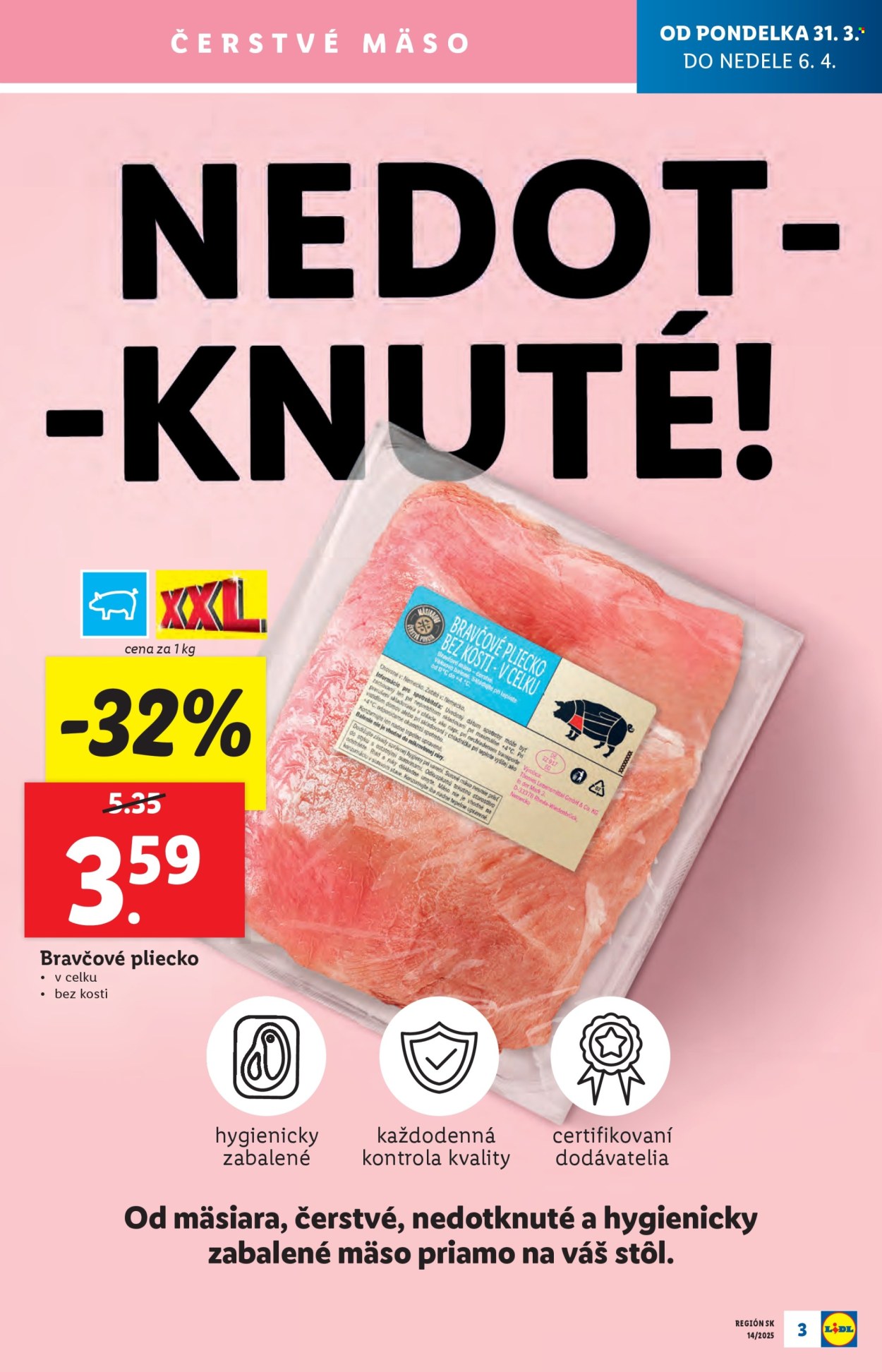 Leták Lidl - 31.3.2025 - 6.4.2025. Strana 3