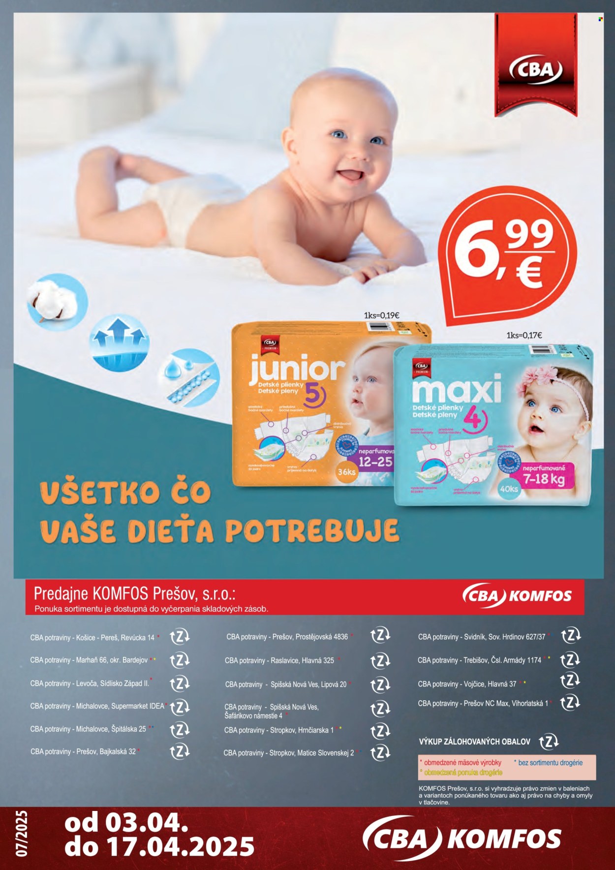 Leták CBA Komfos - 3.4.2025 - 17.4.2025. Strana 26