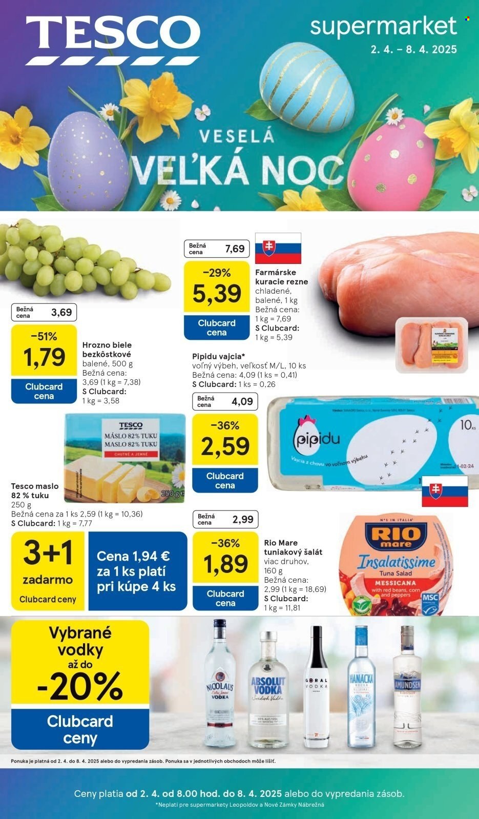 Leták TESCO supermarket - 2.4.2025 - 8.4.2025. Strana 1