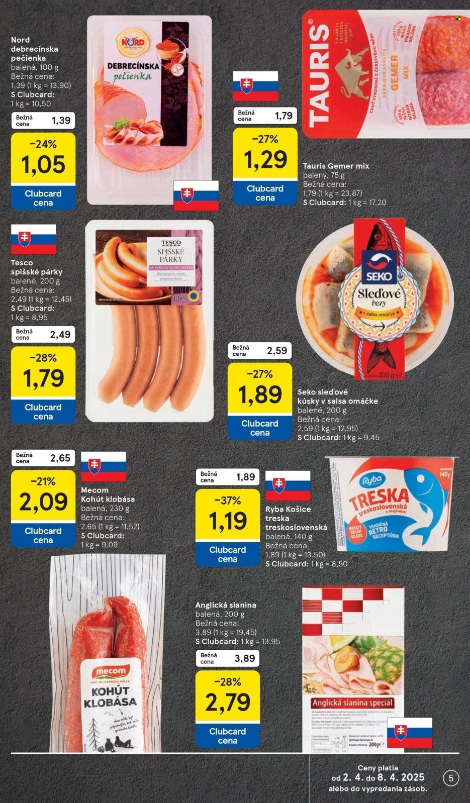 Leták TESCO supermarket - 2.4.2025 - 8.4.2025. Strana 5