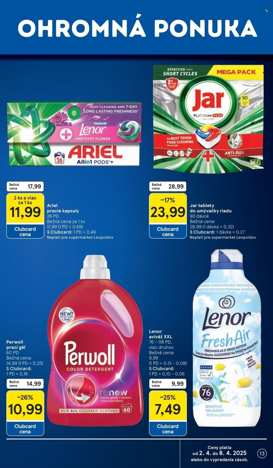 Leták TESCO supermarket - 2.4.2025 - 8.4.2025. Strana 13