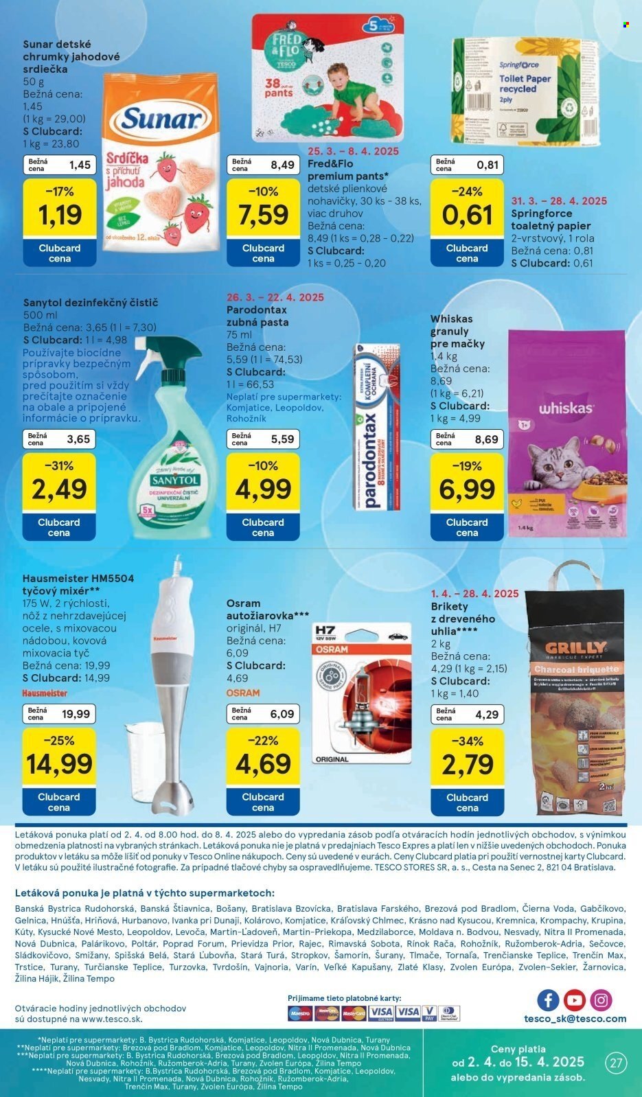 Leták TESCO supermarket - 2.4.2025 - 8.4.2025. Strana 27