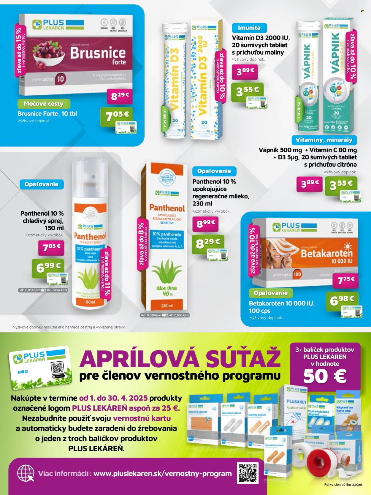 Leták Plus lekáreň - 1.4.2025 - 30.4.2025. Strana 8