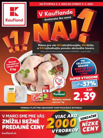 Leták Kaufland - 3.4.2025 - 9.4.2025.