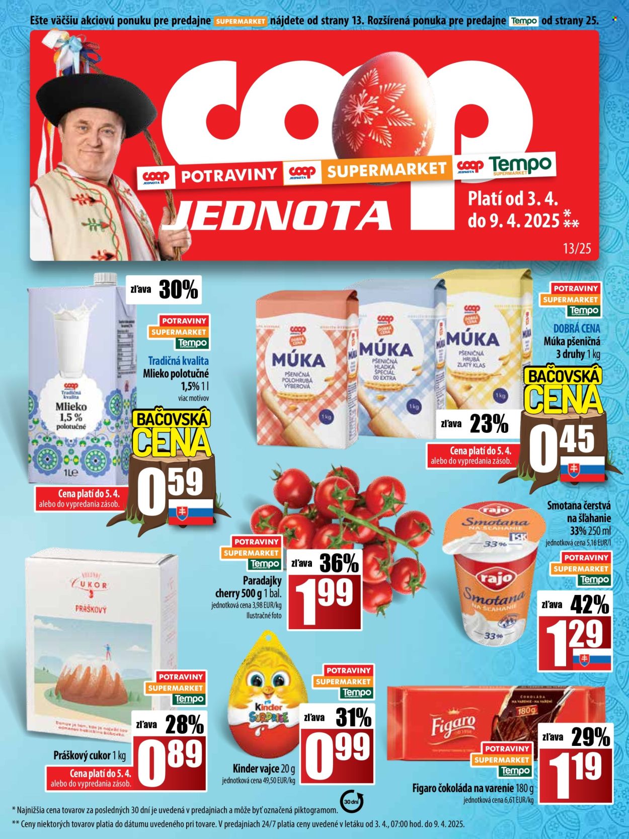 Leták COOP Jednota - 3.4.2025 - 9.4.2025. Strana 1