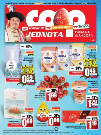 Leták COOP Jednota - 3.4.2025 - 9.4.2025.