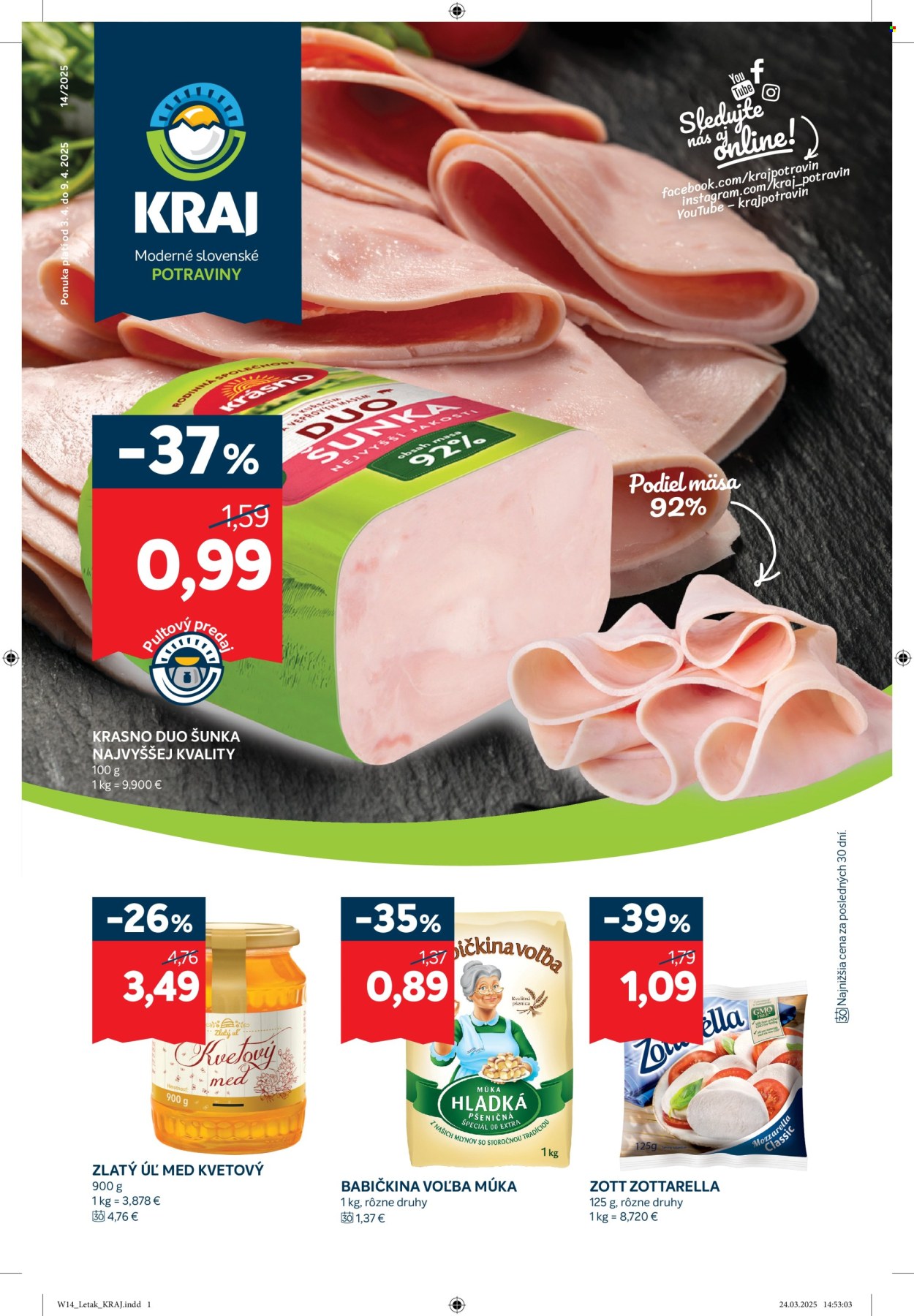 Leták Kraj - 3.4.2025 - 9.4.2025. Strana 1
