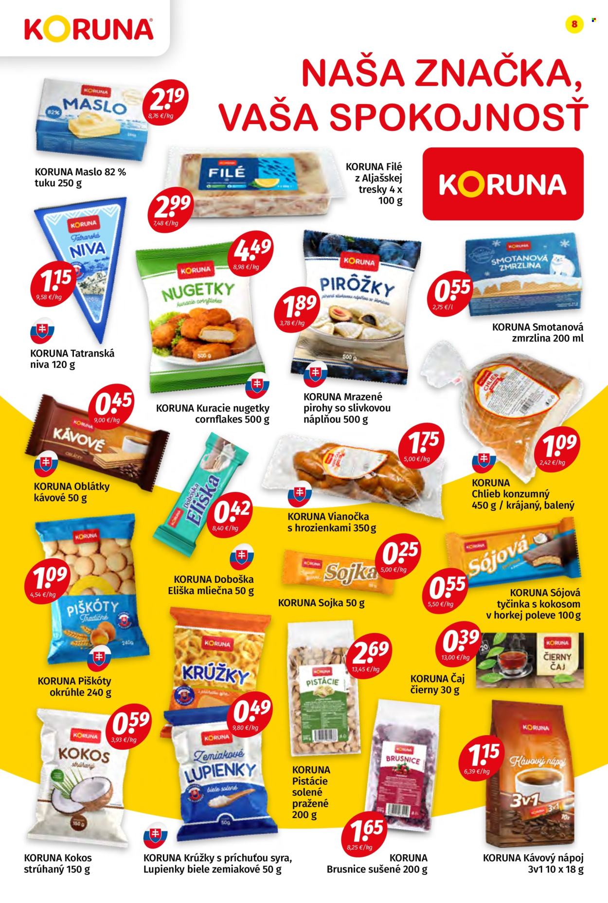 Leták Potraviny KORUNA - 4.4.2025 - 23.4.2025. Strana 8