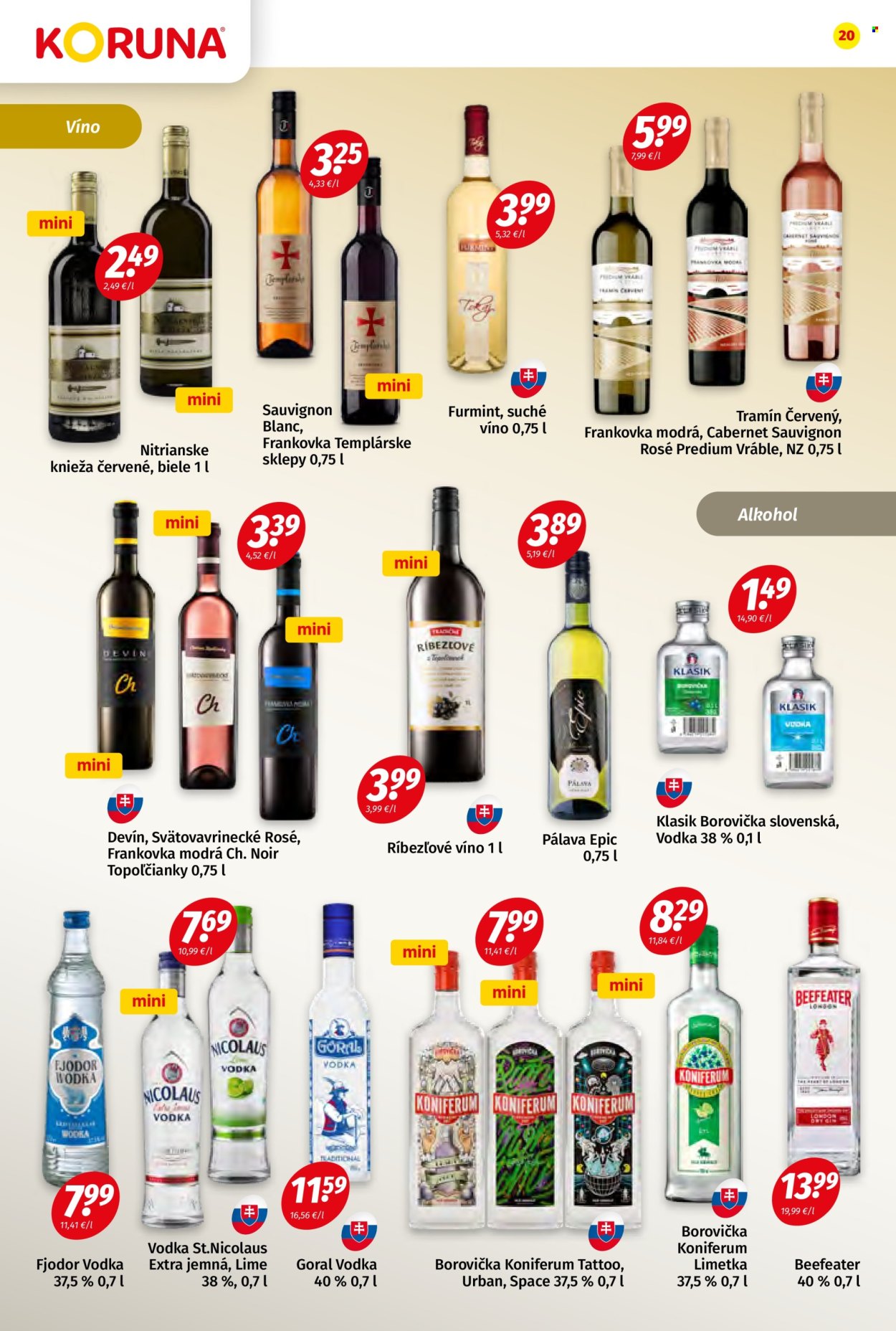 Leták Potraviny KORUNA - 4.4.2025 - 23.4.2025. Strana 20