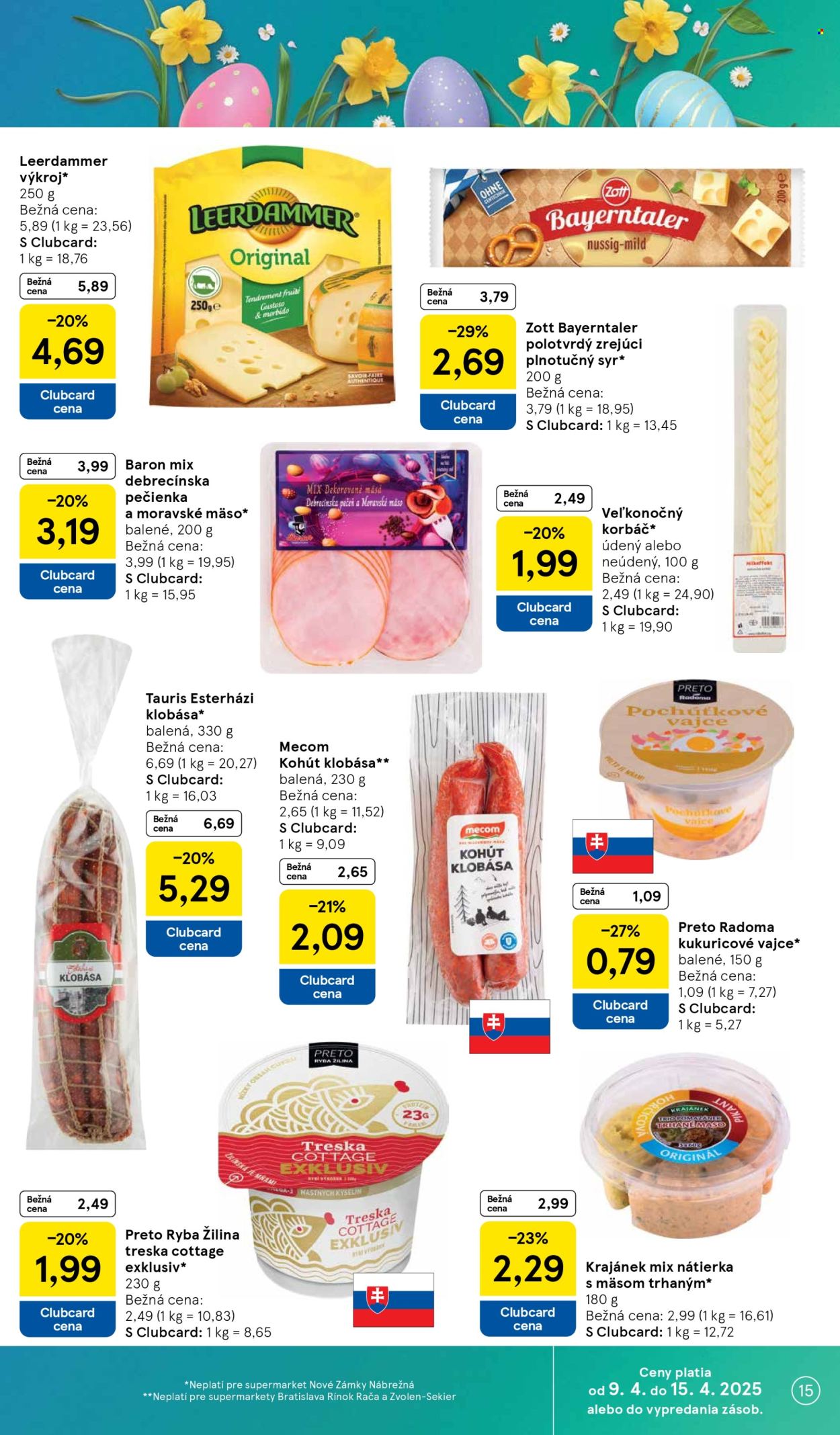 Leták TESCO supermarket - 9.4.2025 - 15.4.2025. Strana 15