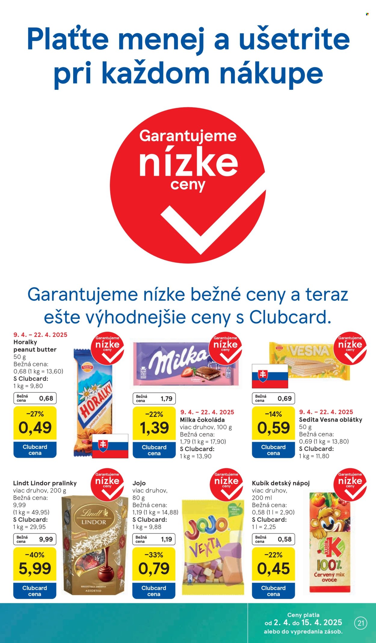 Leták TESCO supermarket - 9.4.2025 - 15.4.2025. Strana 21
