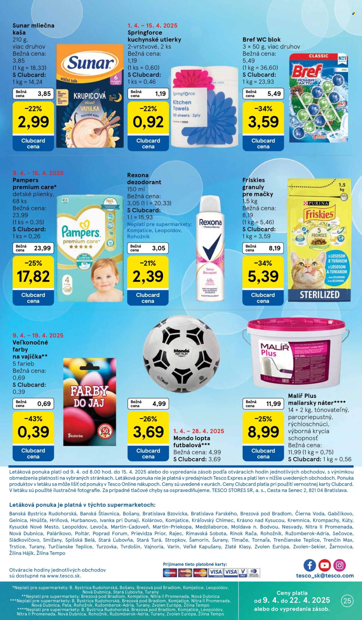 Leták TESCO supermarket - 9.4.2025 - 15.4.2025. Strana 25