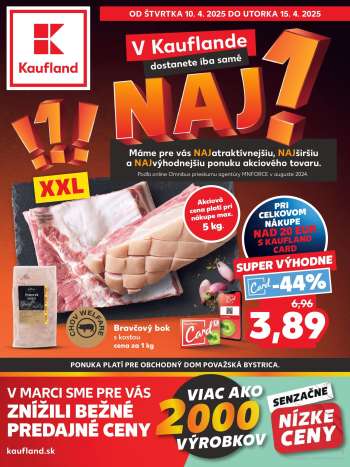 Leták Kaufland - 10.4.2025 - 15.4.2025.
