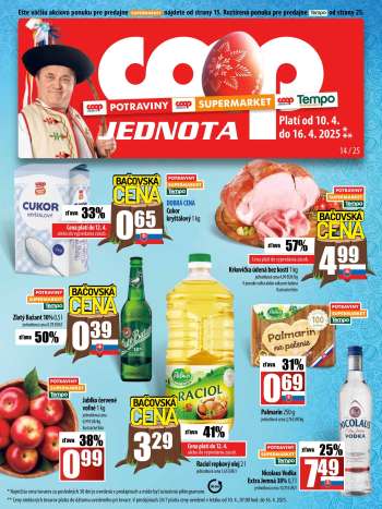Leták COOP Jednota - 10.4.2025 - 16.4.2025.
