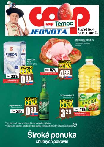Leták COOP Jednota - 10.4.2025 - 16.4.2025.