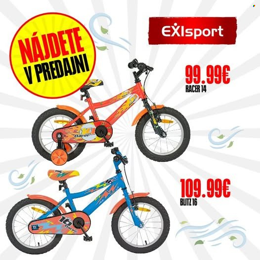 Leták Exisport. Strana 1