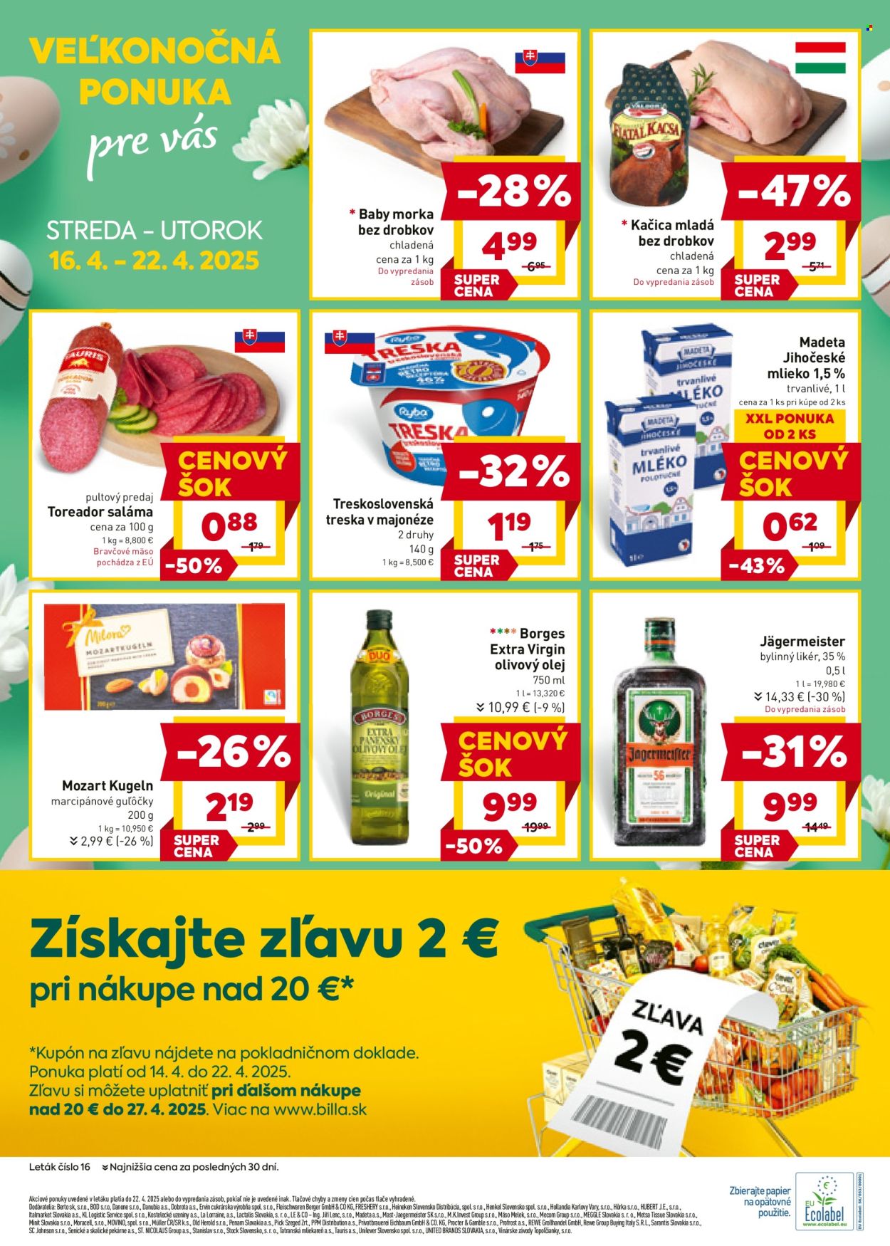 Leták Billa - 14.4.2025 - 22.4.2025. Strana 24