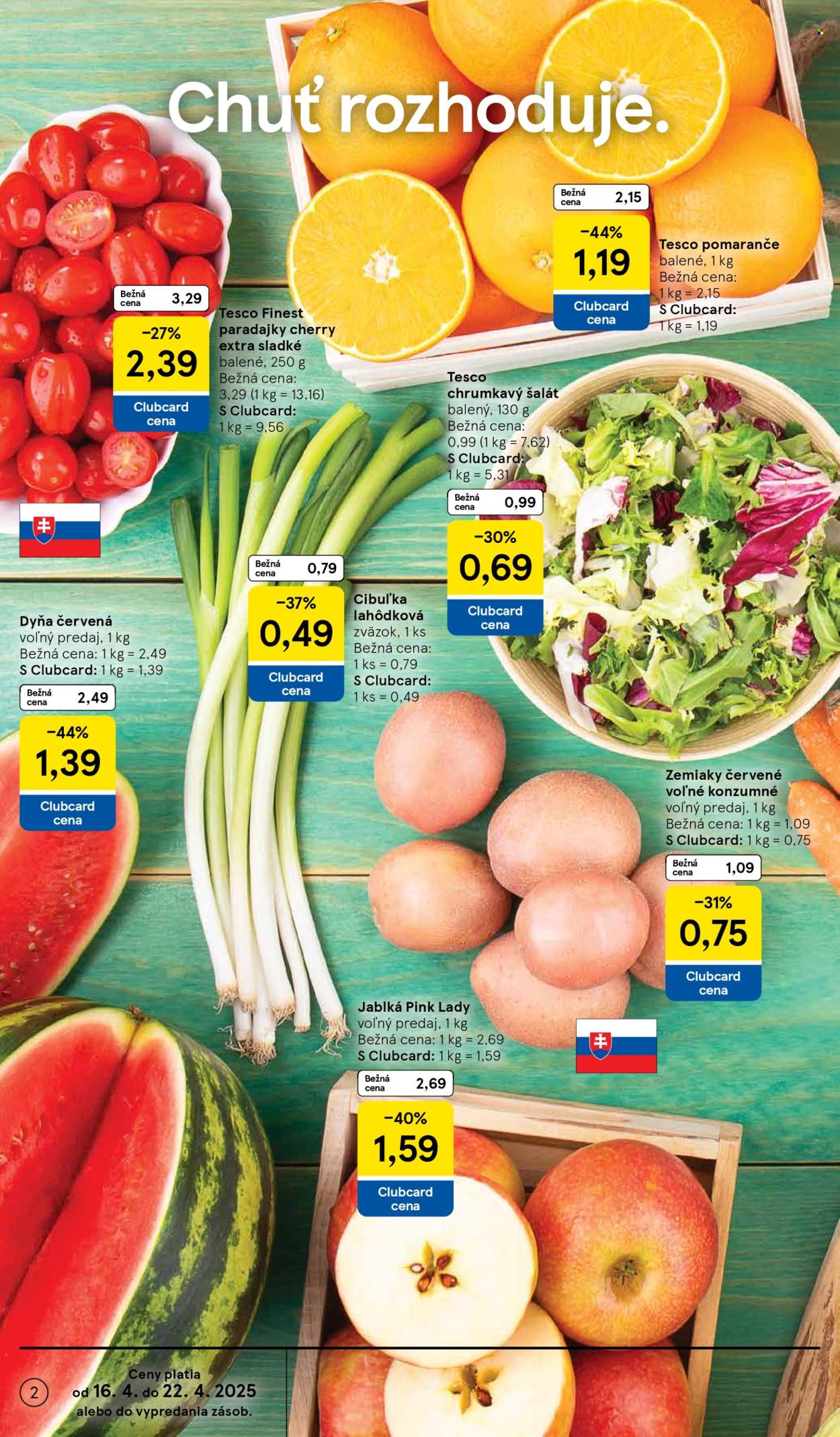 Leták TESCO supermarket - 16.4.2025 - 22.4.2025. Strana 2