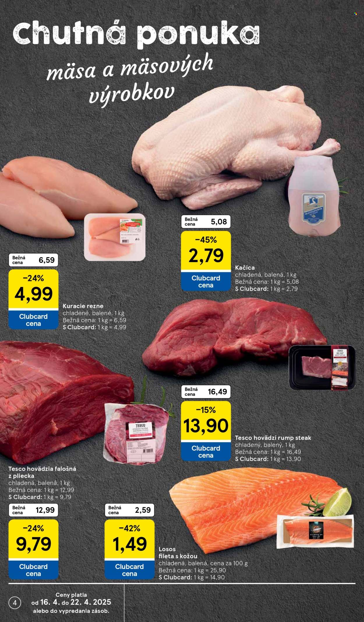 Leták TESCO supermarket - 16.4.2025 - 22.4.2025. Strana 4