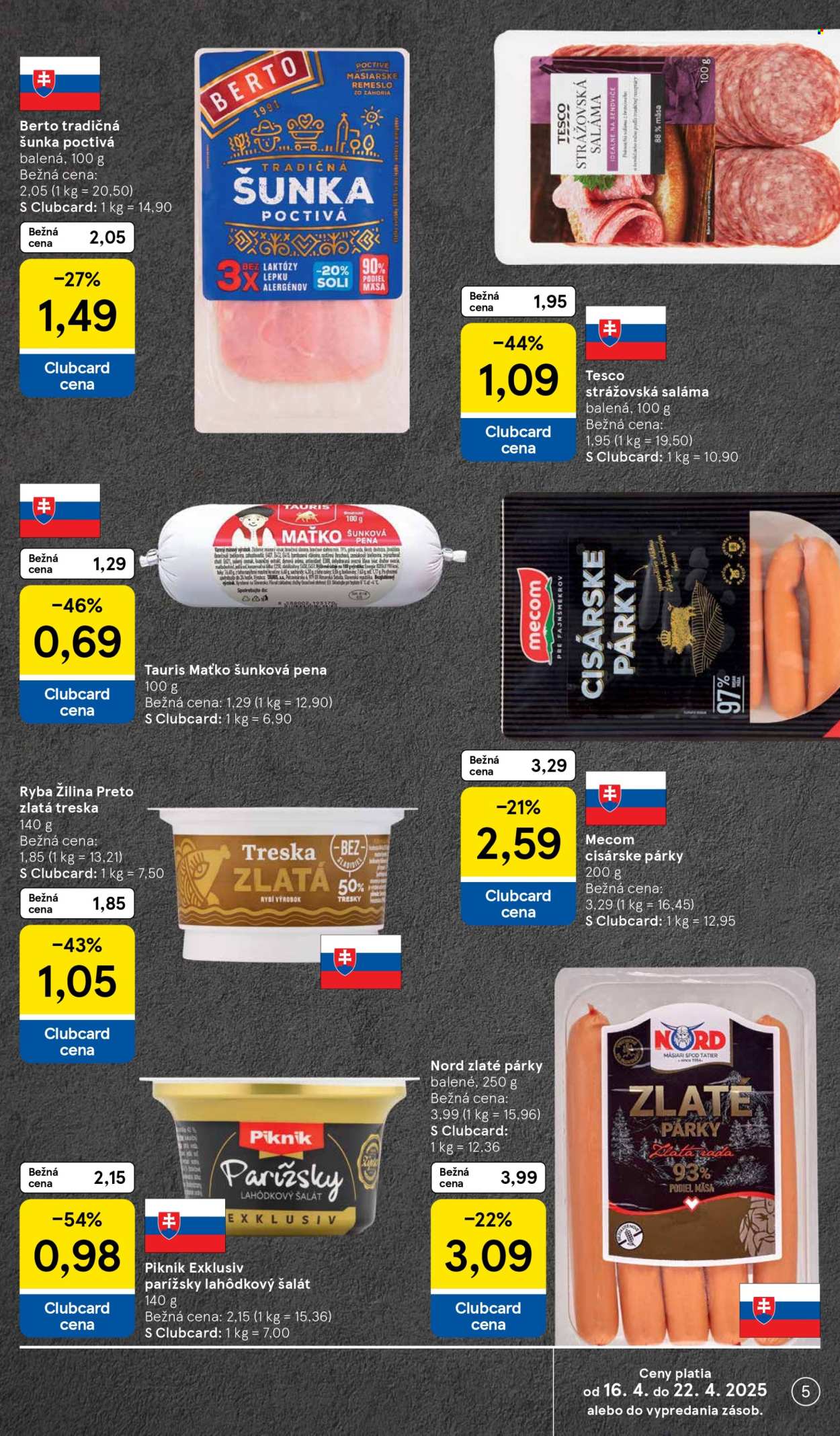 Leták TESCO supermarket - 16.4.2025 - 22.4.2025. Strana 5