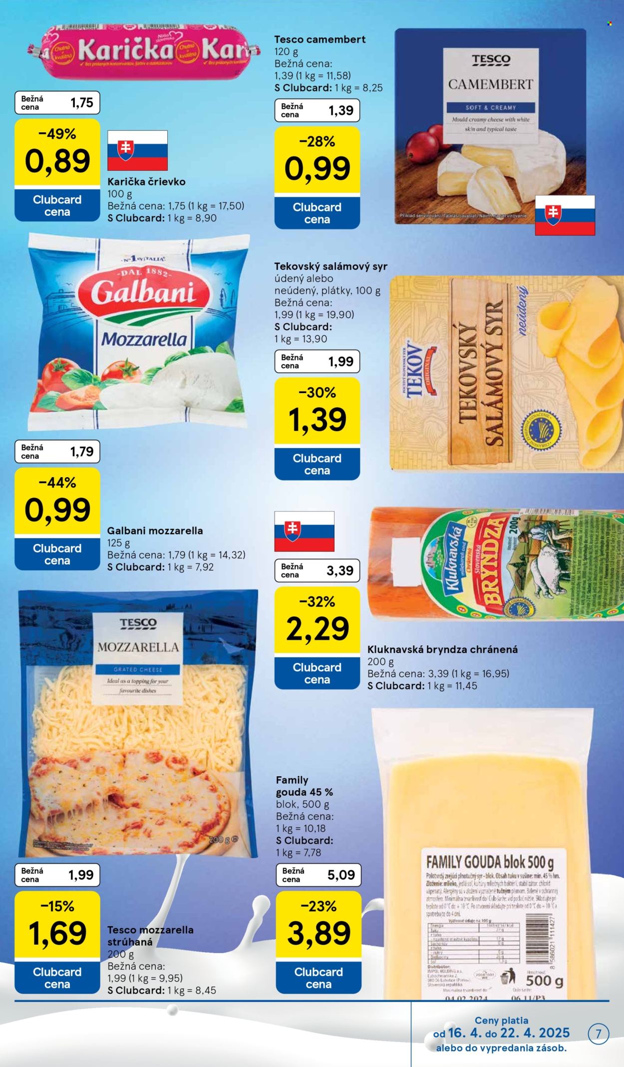 Leták TESCO supermarket - 16.4.2025 - 22.4.2025. Strana 7